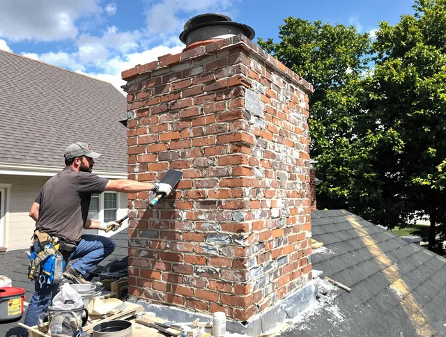 Completed chimney rebuild by Granby Chimney Sweep in Granby, CT