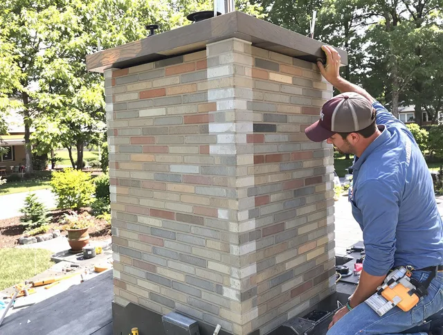 Granby Chimney Sweep completing a modern chimney remodel in Granby, CT