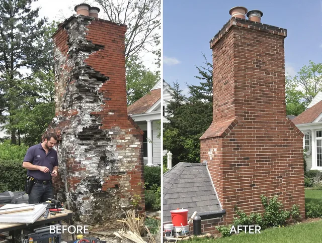 Granby Chimney Sweep performing a full chimney restoration in Granby, CT