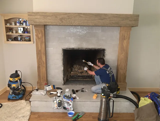 Detailed creosote removal process by Granby Chimney Sweep in Granby, CT