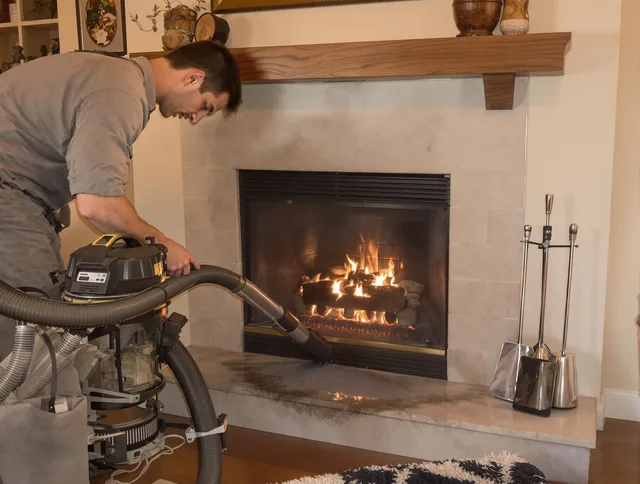 Routine fireplace upkeep by Granby Chimney Sweep in Granby, CT