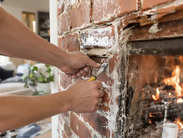Routine fireplace repair by Granby Chimney Sweep in Granby, CT