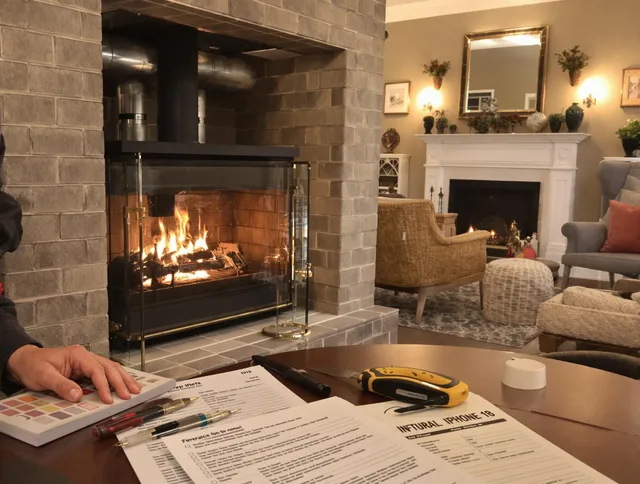 Granby Chimney Sweep verifying fireplace safety measures in Granby, CT
