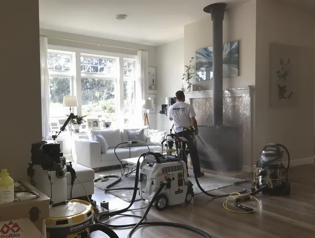 Soot removal service by Granby Chimney Sweep for a fireplace in Granby, CT